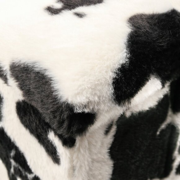 Go-Poufs Knock-Down Small Cube Faux Cowhide Storage Ottoman | 12"x12"x12" - Picture 2 of 2